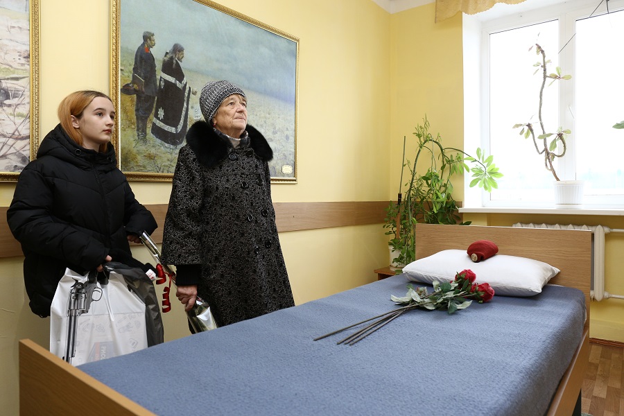 Сегодня в 15-м отдельном Отряде спецназначения «Вятич» встретили мать Героя России Григория Ширяева