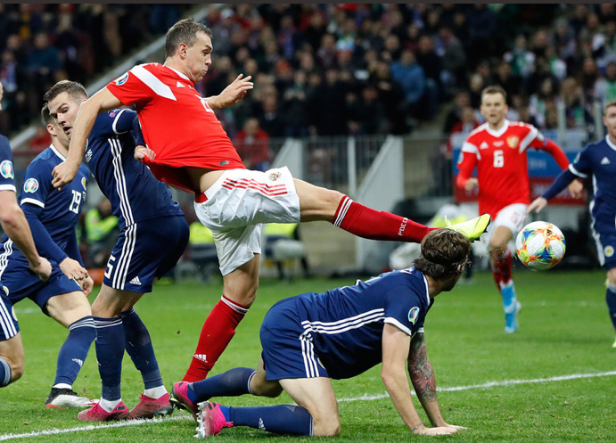 Результат футбольного матча между сборной России и Шотландии 4:0