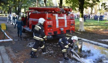 Фоторепортаж с пожарно-тактических учений в здании общежития «ААТТ».