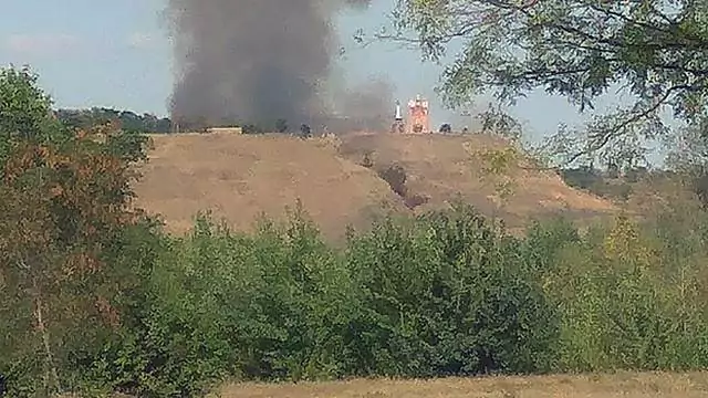 Крупный пожар случился на Фортштадте под Армавиром