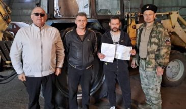 Экскаватор доставили волонтёры из Армавира в зону СВО