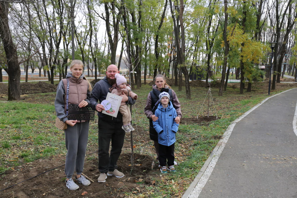 Прямо сейчас 37 армавирских семей закладывают липовую аллею в Городской роще